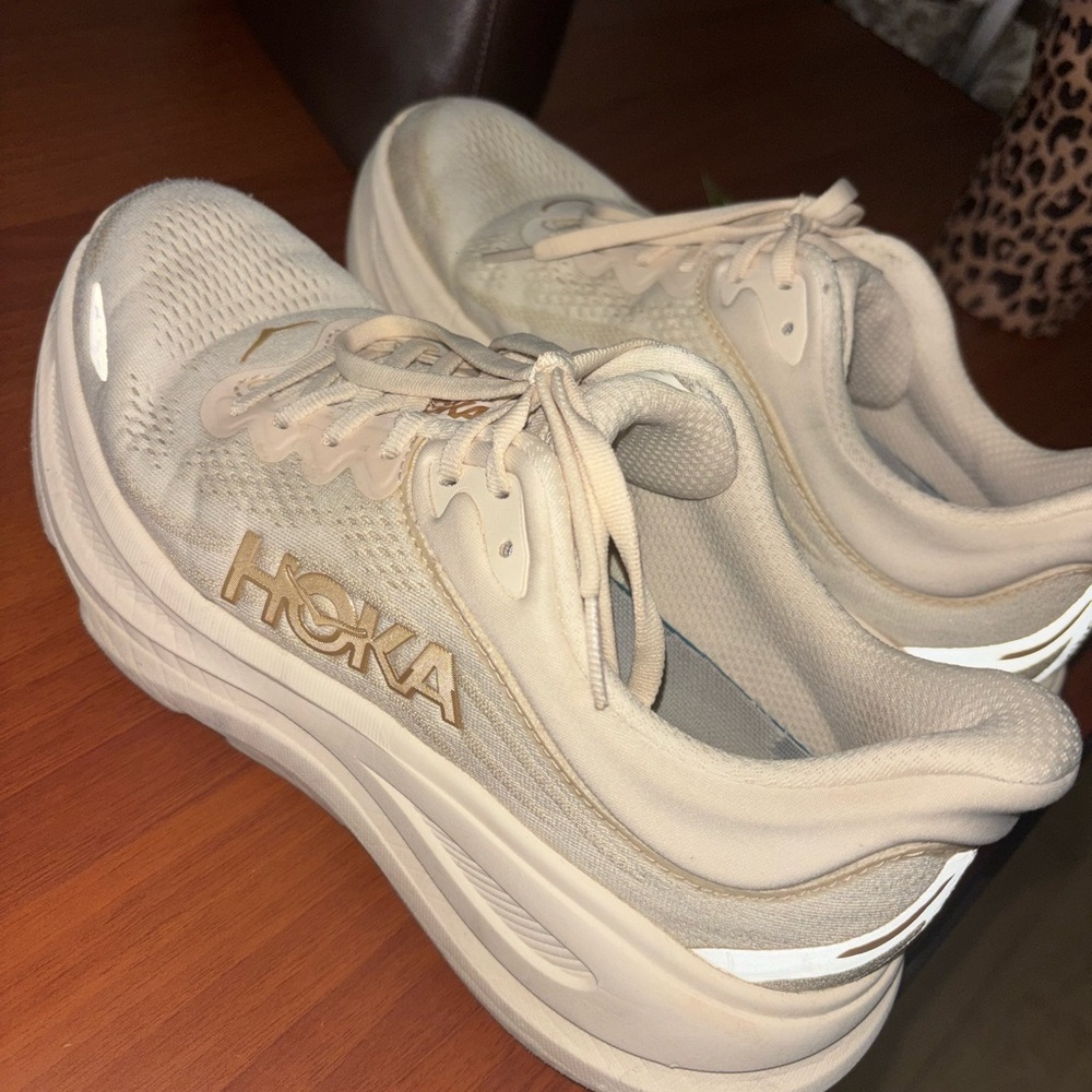 Hoka One One Women's Beige Athletic Shoes